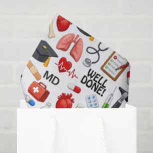Papel De Seda 🎓 Celebración de Graduados en Medicina y Atención