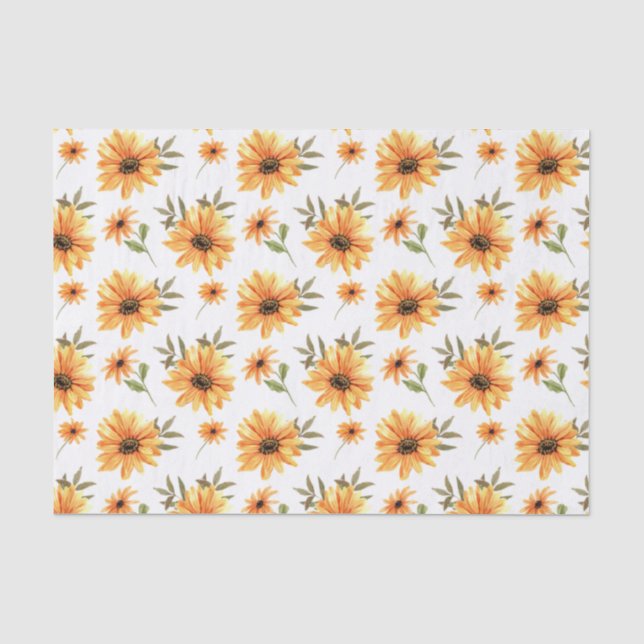 Papel De Seda Celebración de la vegetación de girasol botánico a (Anverso)