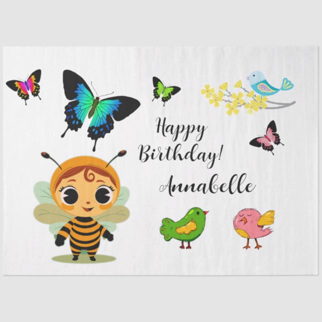 Papel De Seda Celebración de los niños Fiestas en el jardín (Anverso)