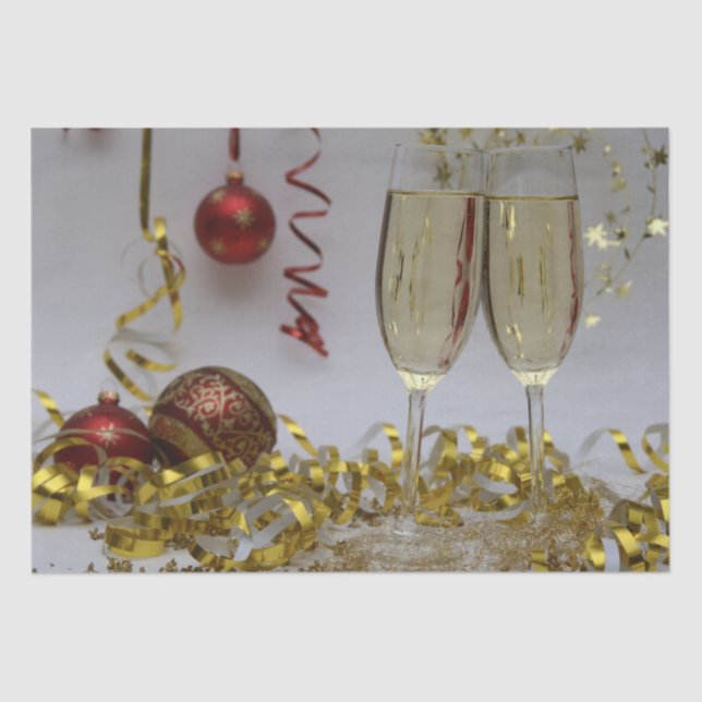 Papel De Seda Celebración del Año Nuevo de los navidades (Anverso)