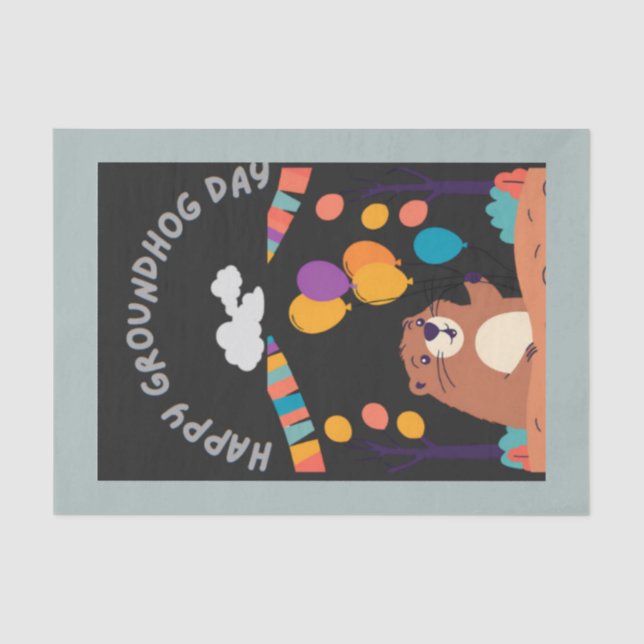 Papel De Seda Celebración del Día de la Marmota: ¿Sombra o Brill (Anverso)