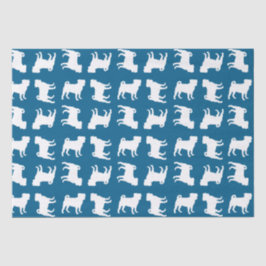 Papel De Seda Celebración del tema azul Pug Fiesta