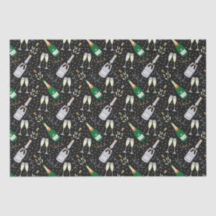 Papel De Seda Celebración moderna de champán Nochevieja