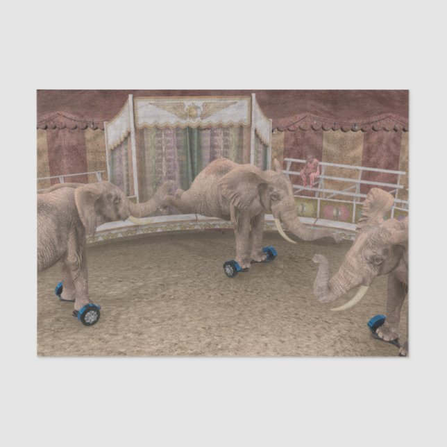 Papel De Seda Célebres elefantes de circo