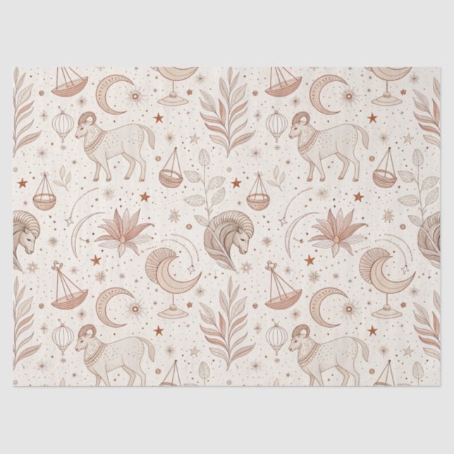 Papel De Seda Celestial Botanical Pattern (1) (Anverso)