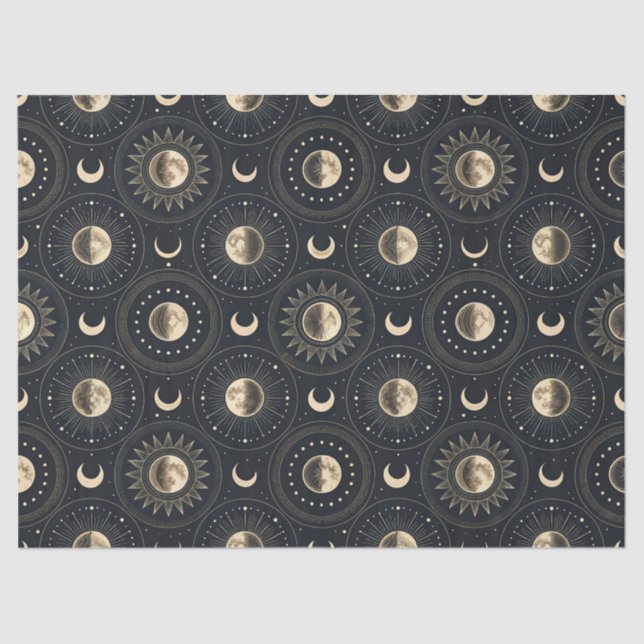 Papel De Seda Celestial Moon Phase (4) (Anverso)