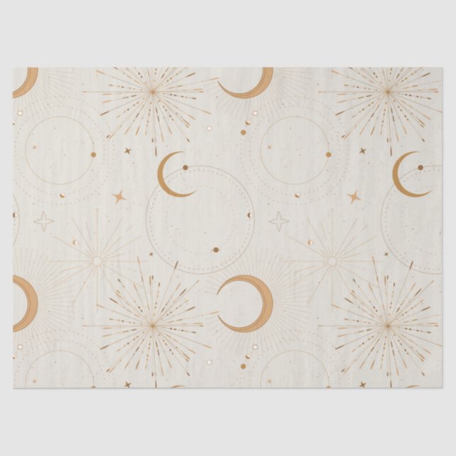 Papel De Seda Celestial space light star moon universe fabrics (Anverso)