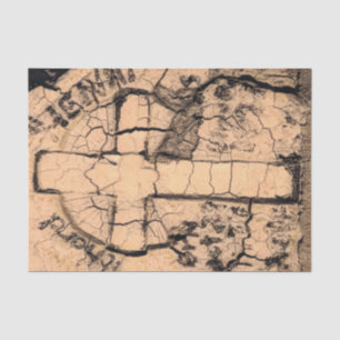 Papel De Seda Cementerio gótico Vintage Sepia Tombstone Grunge