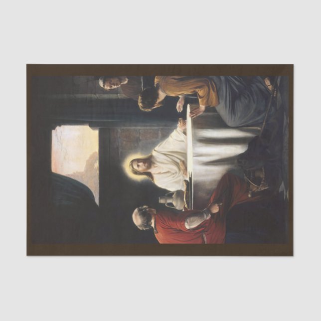 Papel De Seda Cena en Emmaus por Carl Bloch (Anverso)