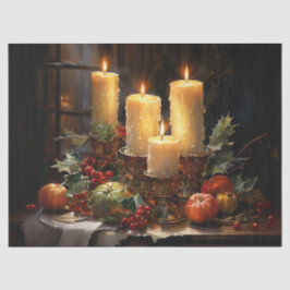 Papel De Seda Centro de mesa de Navidad con velas de pilar Decou