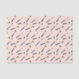 Papel De Seda Cepillos de maquillaje rosados (serie rosa 74)