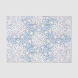 Papel De Seda Ceramic lace light blue & snowflake