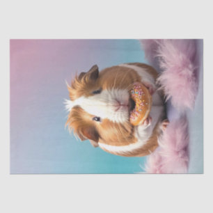 Papel De Seda Cerdo guineano con gradiente Donut Pastel