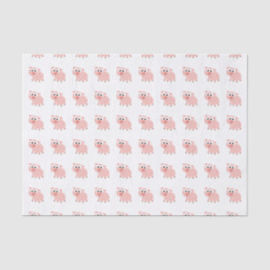 Papel De Seda Cerdo rosado
