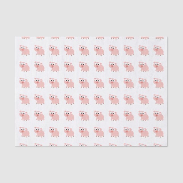 Papel De Seda Cerdo rosado (Anverso)