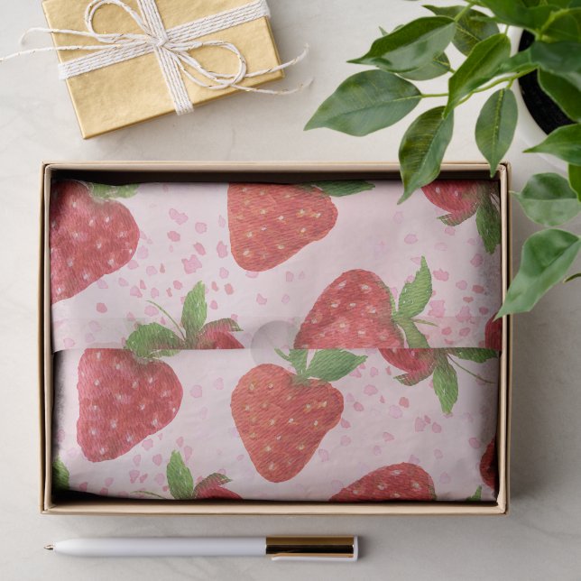 Papel De Seda Cereza Dulce Cumpleaños de Bebé Agradecimiento Fav (Regalo )