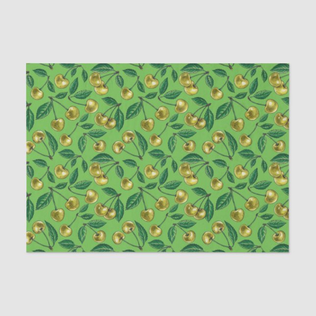 Papel De Seda Cerezas amarillas (Anverso)