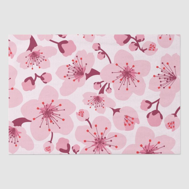 Papel De Seda Cerezo en flor  (Anverso)