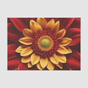 Papel De Seda Cerrar Flor Roja Y Amarilla