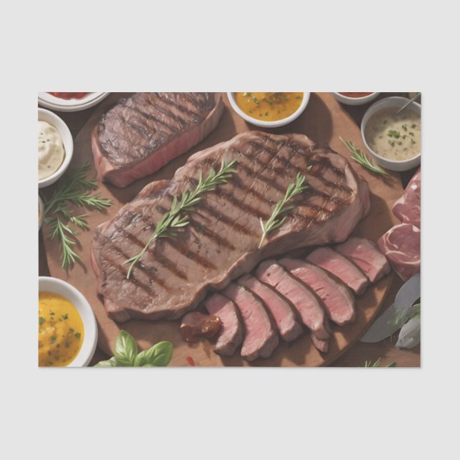 Papel De Seda Cerrar ingredientes de parrillada (Anverso)