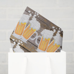 Papel De Seda Cerveza cutánea barba patrón de madera falsa