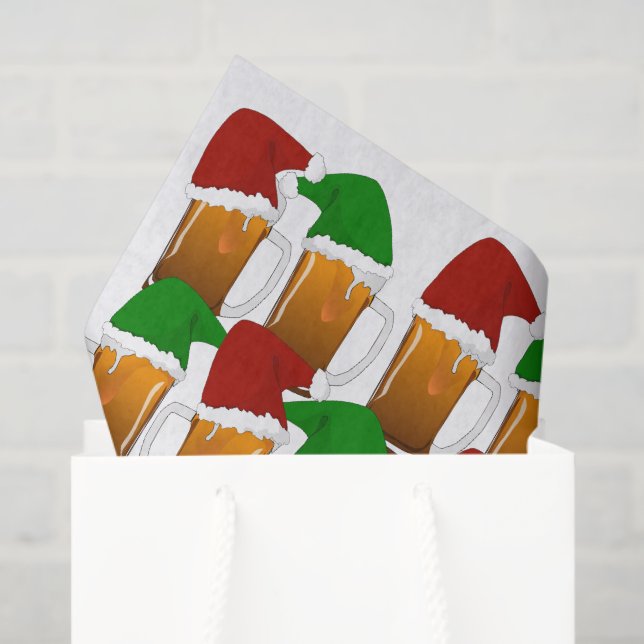 Papel De Seda Cerveza de Navidad Alegría (Bolsa de regalo)