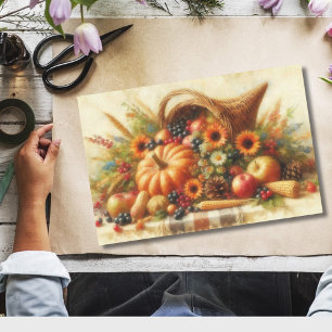 Papel De Seda Cesta de cosecha de otoño