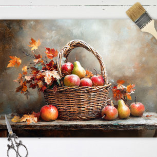 Papel De Seda Cesta de Frutas de Otoño
