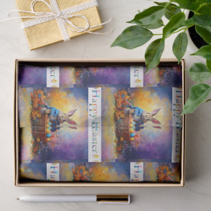 Papel De Seda Cesta de huevos de Pascua del conejo de Pascua