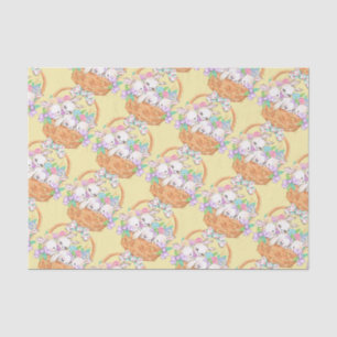 Papel De Seda Cesta de Pascua de conejos