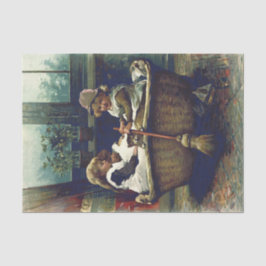 Papel De Seda Cesta de servicio de envío de vintage