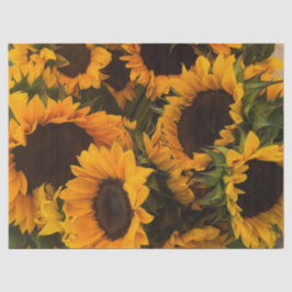 Papel De Seda Cesta del girasol