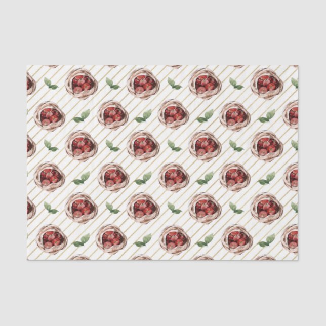 Papel De Seda Cestas de Apple (serie de diseño 54 amarillo/Naran (Anverso)