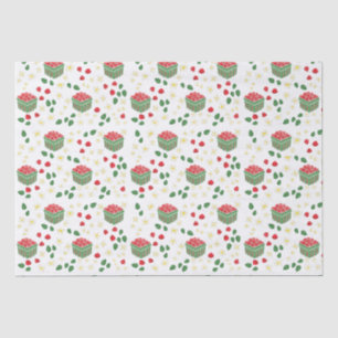 Papel De Seda Cestas de Bayas Flores de Fresa Verano 