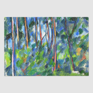Papel De Seda Cezanne - En los bosques, pintura famosa