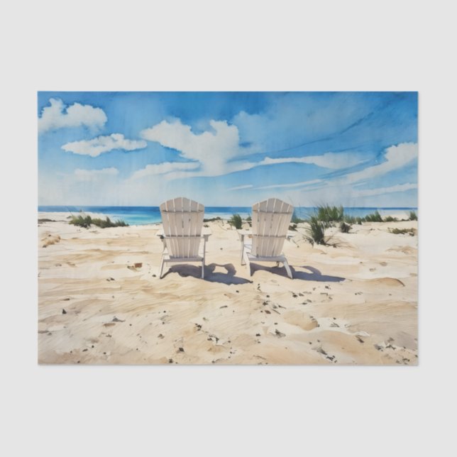 Papel De Seda Chairs in the Sand Tissue Paper (Anverso)