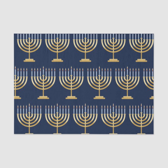 Papel De Seda Chanukah menorah judío (Anverso)
