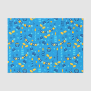 Papel De Seda Chanukah Streamers Banderas azules de Hanukkah