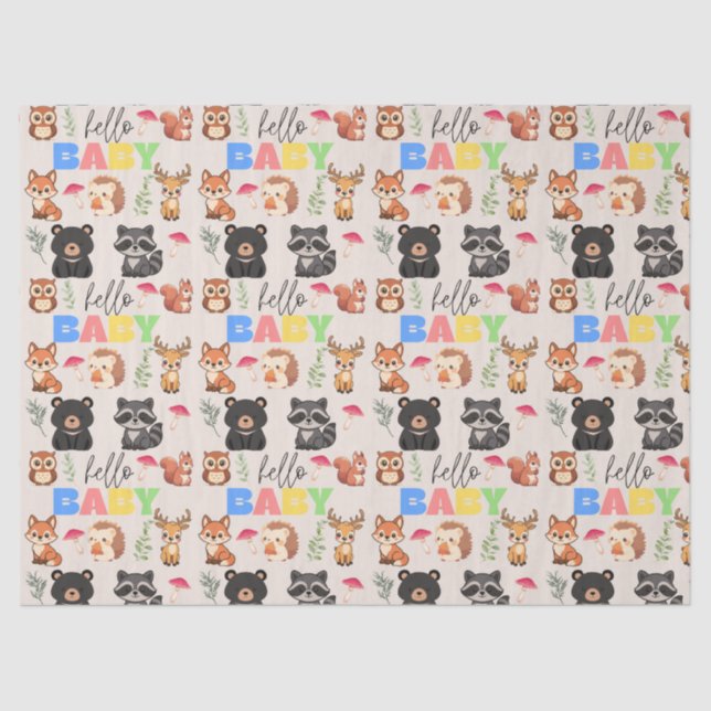 Papel De Seda Chaparral para Baby Shower (Anverso)
