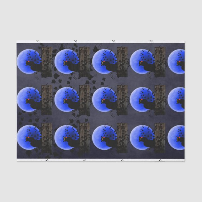 Papel De Seda Chat Noir con una sola rosa roja (Anverso)