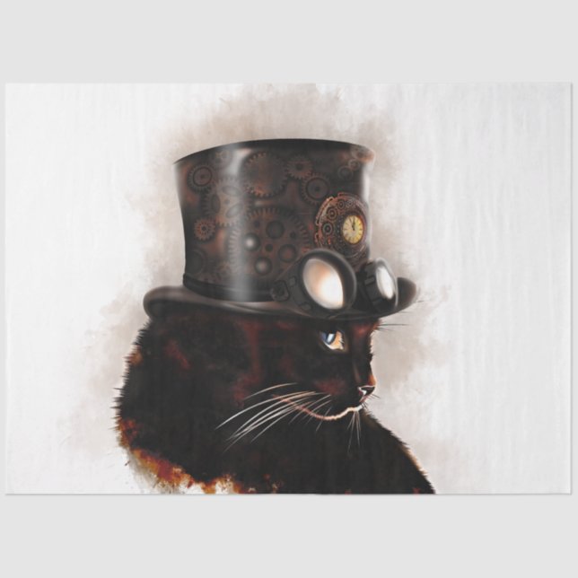 Papel De Seda Chat Steampunk (Anverso)