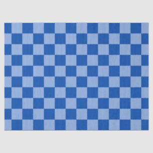 Papel De Seda Checkerboard azul cobalto