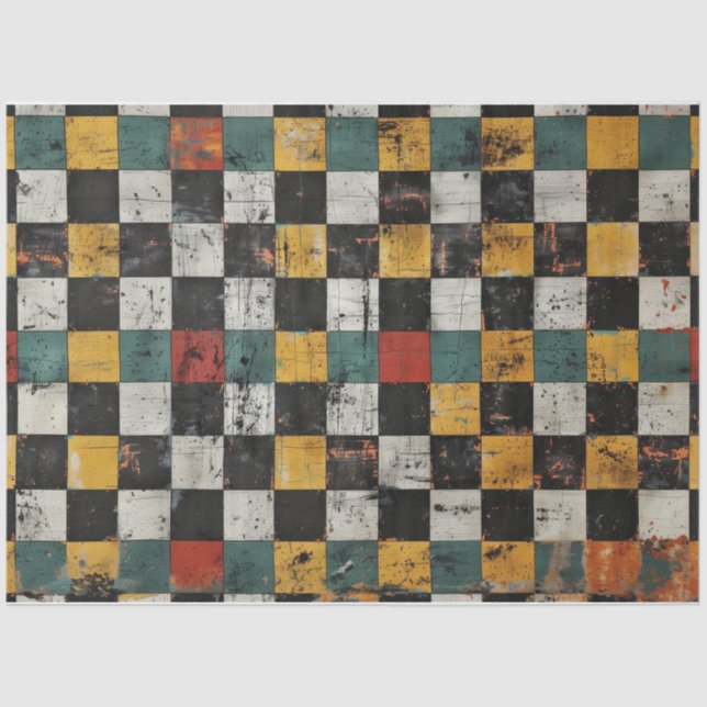 Papel De Seda Checkered Confetti (Anverso)