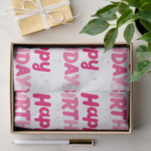 Cheerful Sweet Pink 'Happy Birthday' Typography 