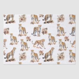 Papel De Seda Cheetahs Floral