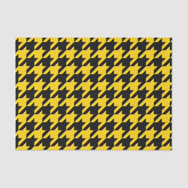 Papel De Seda Cheque de la estrella amarilla negra (Anverso)