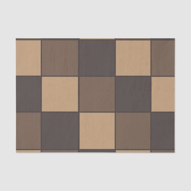 Papel De Seda Cheques marrones (Anverso)