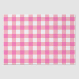 Papel De Seda Cheques rosados grandes de Gingham Plaid