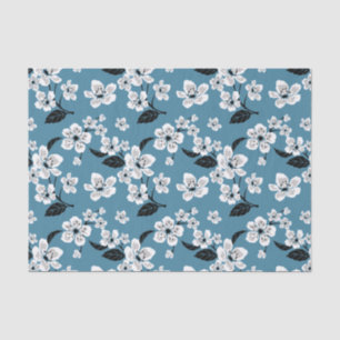 PAPEL DE SEDA CHERRY BLOSSOM - SAKURA (AZUL HUMEDO)