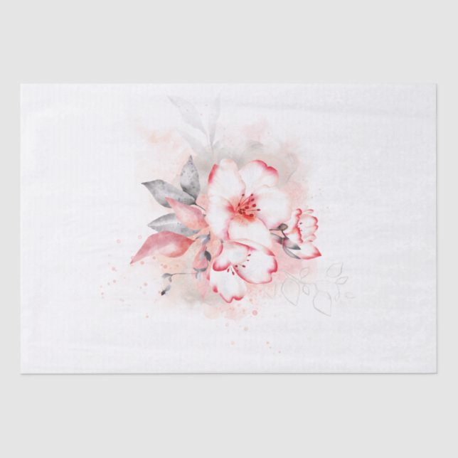 Papel De Seda Cherry Blossom Whimsical Bouquet (Anverso)